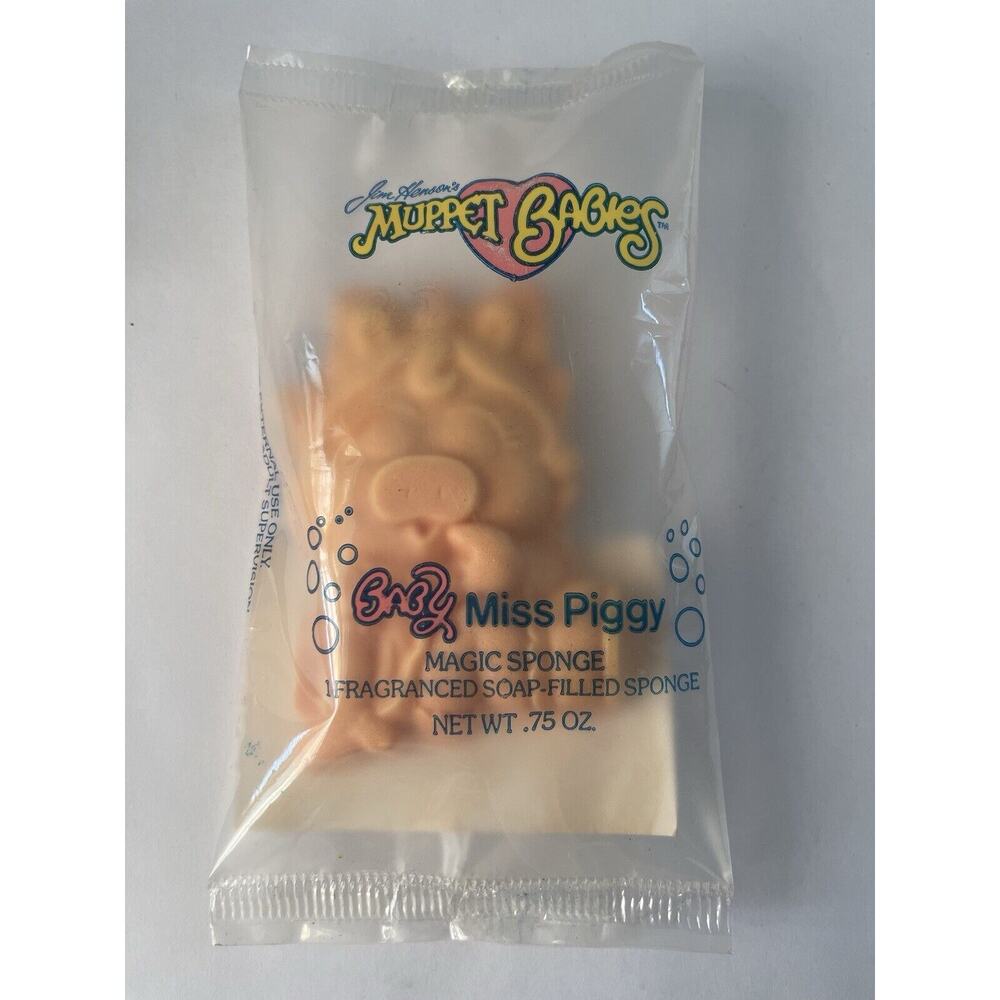Avon Vintage Retro Kids MUPPET BABIES Miss Piggy Magic Sponge New in Package